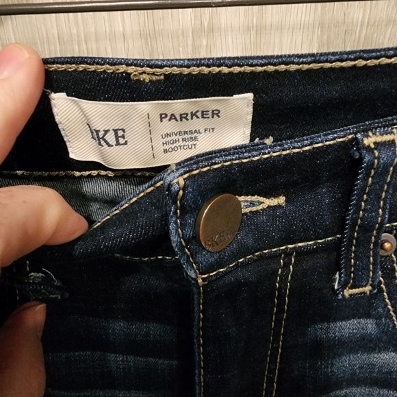 BKE Buckle Parker Boot Stretch Jeans Teeter High Rise Teeter Dark Sz 24 - Picture 13 of 16